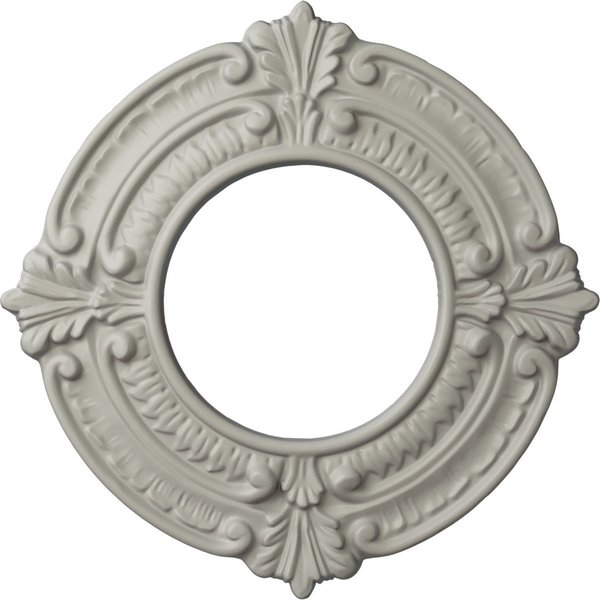 Ekena Millwork Benson Ceiling Medallion (Fits Canopies up to 4 1/8"), 9"OD x 4 1/8"ID x 5/8"P CM09BNPCF